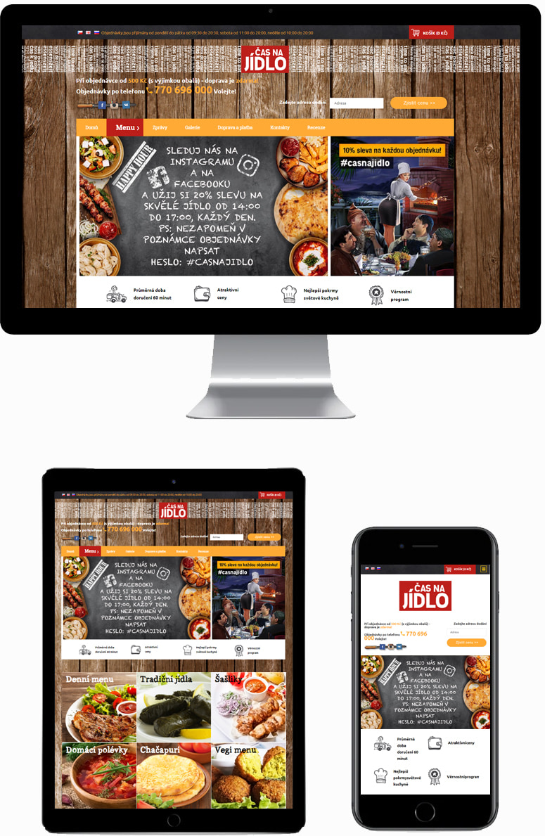 Сервис по доставке еды Čas na jídlo