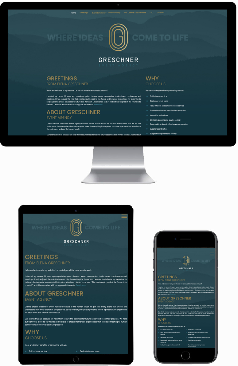 Личный сайт для Dr. Elena Greschner 